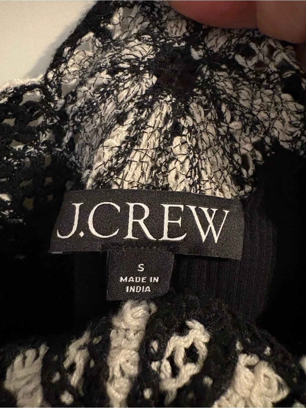 J Crew Crochet Mixy Dress in black